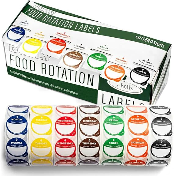 Day Date Dots Food Labels